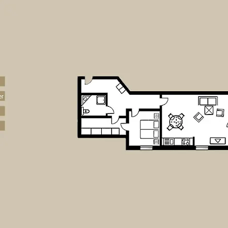 아파트 Strandvillen - Mit Meerblick, 1 Schlafzimmer Und Balkon Sv-762